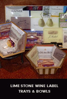 Lime Stone Wine Label Trays
